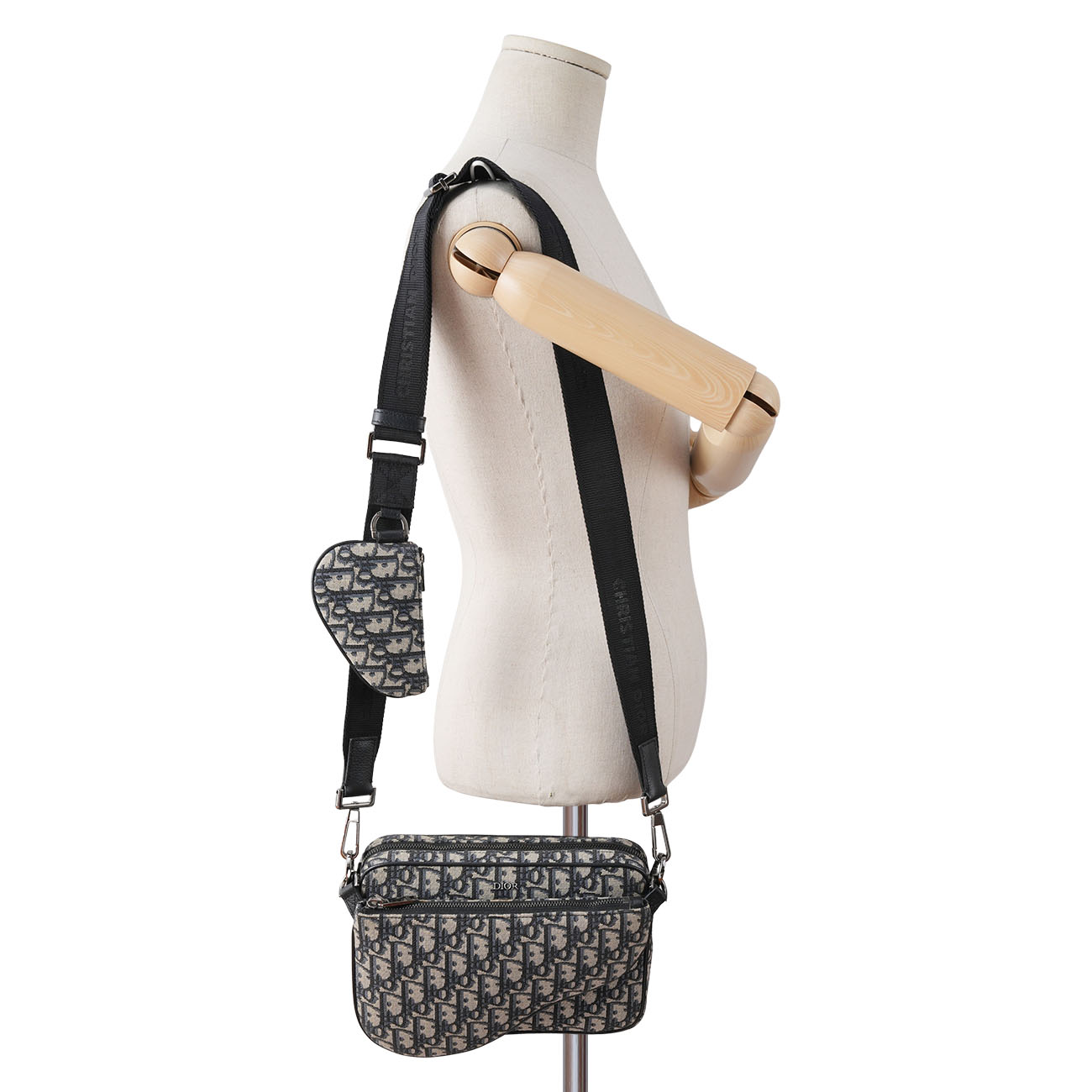 CHRISTIAN DIOR(USED)디올 오블리크 새들 트리플 파우치